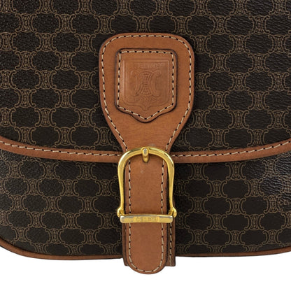 CELINE Macadam Blason Shoulder bag Brown Vintage uuvwb7