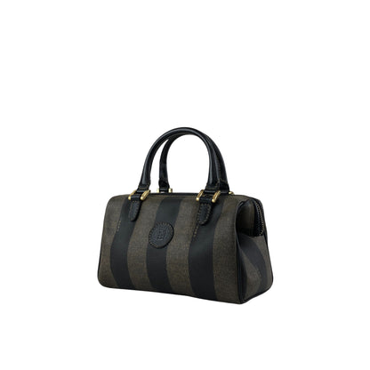 FENDI Pecan Logo Two-way Small Boston bag Shoulder bag Brown Vintage z7r7e6