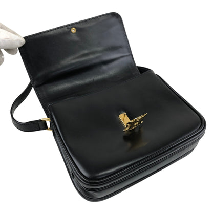 CELINE Triomphe Shoulder bag Black Vintage igefky