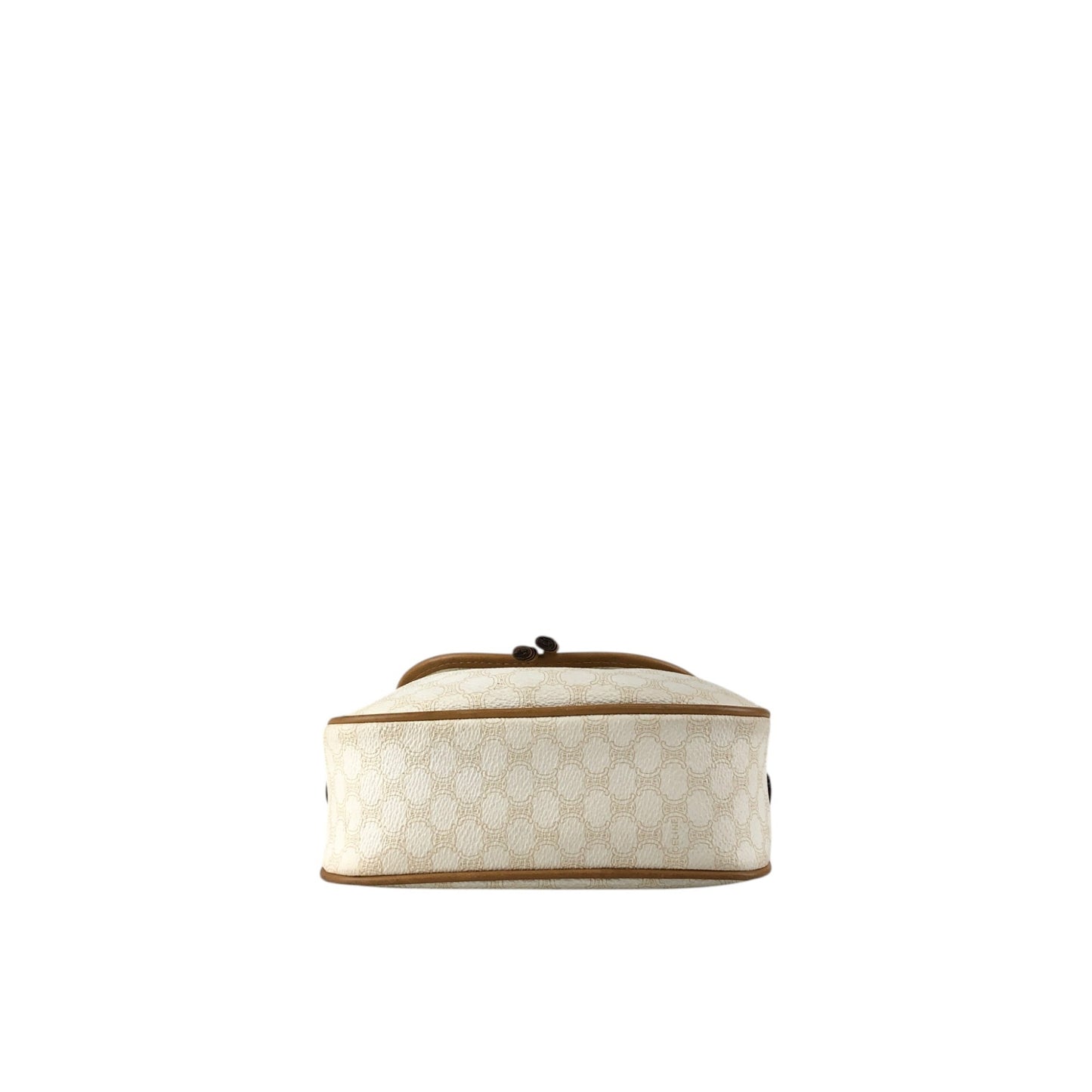 CELINE Macadam Blason Tassel Shoulder bag White Vintage esf7xf