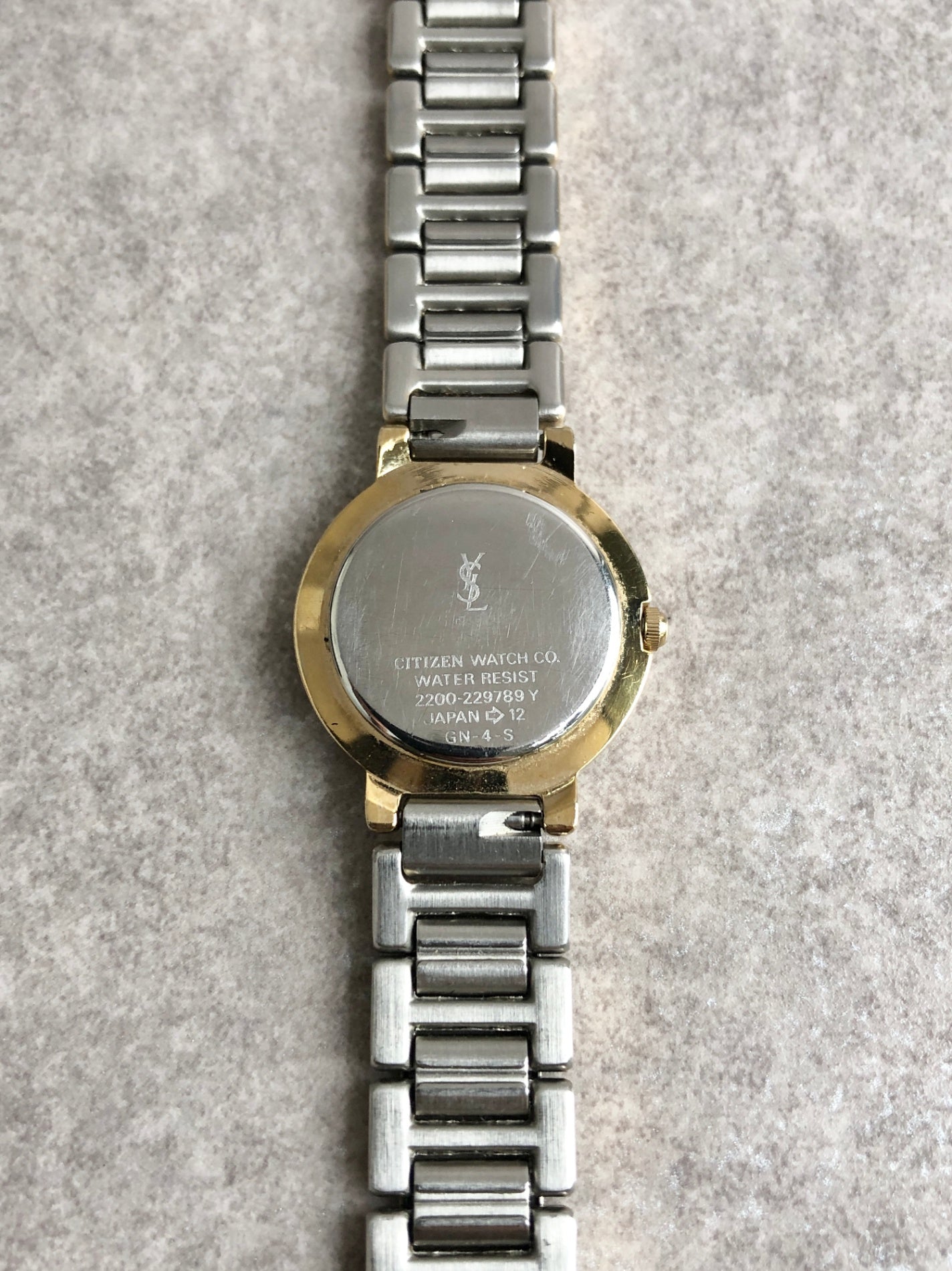 Yves Saint Laurent Quartz Watch Silver×Gold 2200-229789Y Vintage 6vjehs