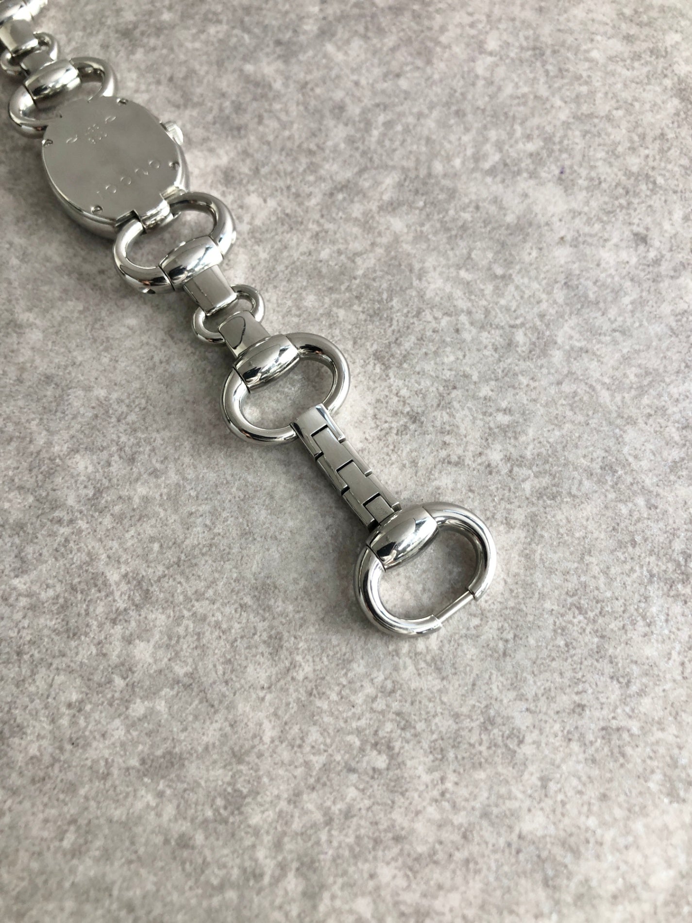 GUCCI Logo Quartz Watch Silver 118 Vintage szaysz