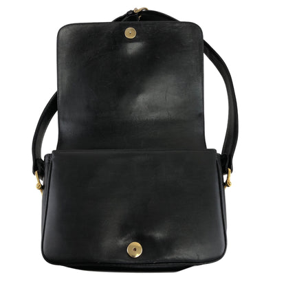 CELINE Horse Carriage Shoulder bag Black Vintage tinnie