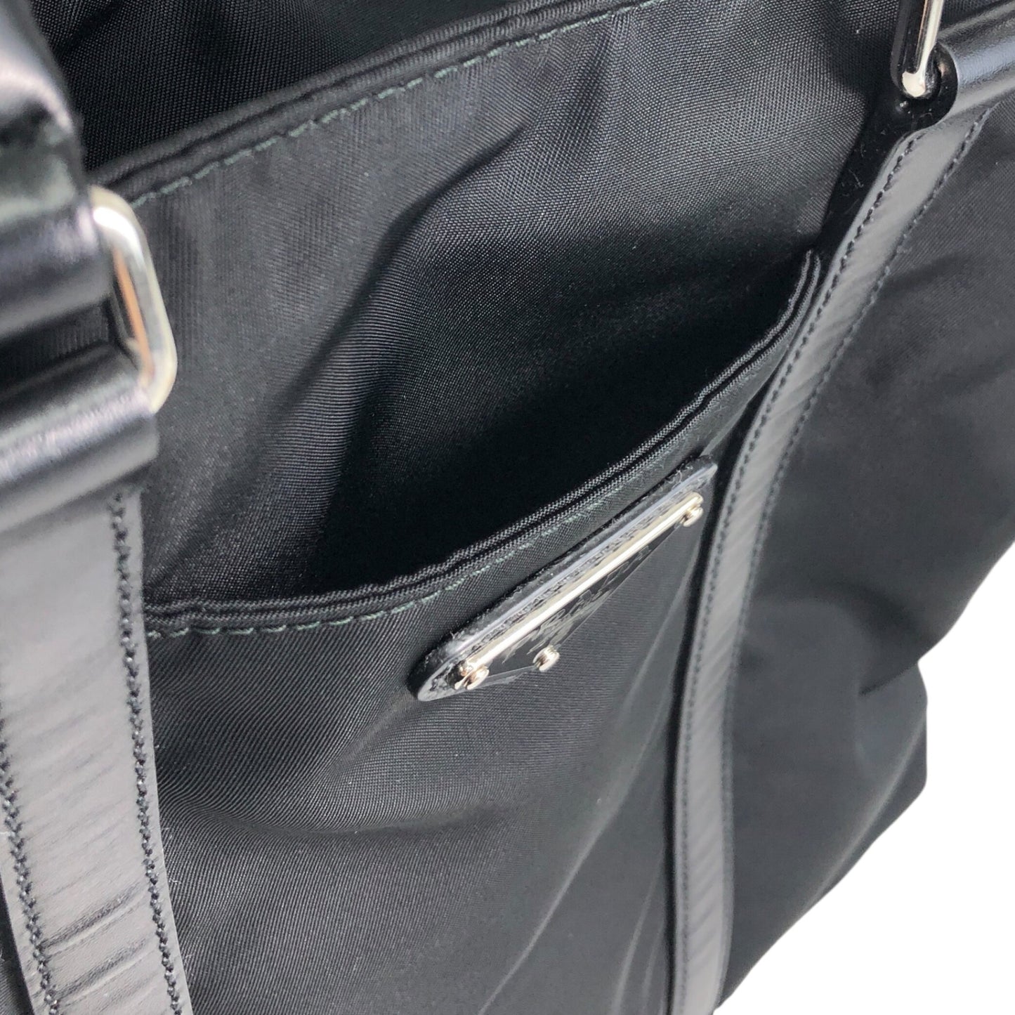 PRADA Tessuto Triangle Logo Two-way Handbag Shoulder bag Black Vintage xd7tr6