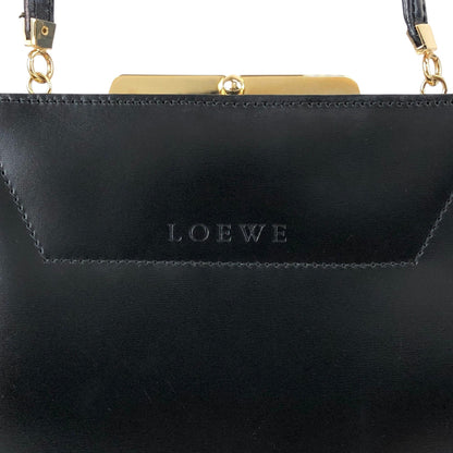 LOEWE Logo Metal Clasp Small  Handbag Black Vintage u7ek7w