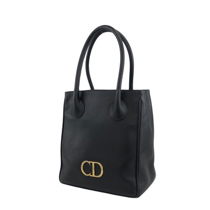 Christian Dior CD Logo Handbag Black Vintage 56eg4v