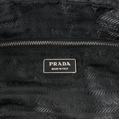 PRADA Tessuto Triangle Logo Padlock Small Boston bag Handbag Black Vintage a3zkst