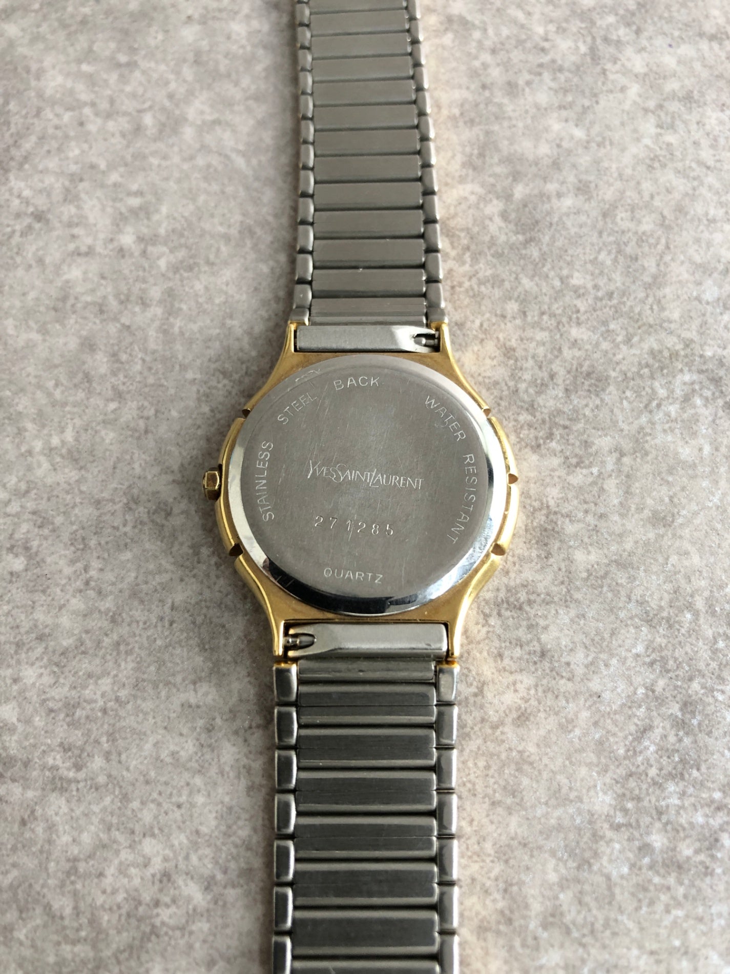 Yves Saint Laurent YSL Logo Watch Silver Vintage 5nc7zu