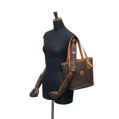 CELINE Macadam Blason Handbag Totebag Brown Vintage yemzhg