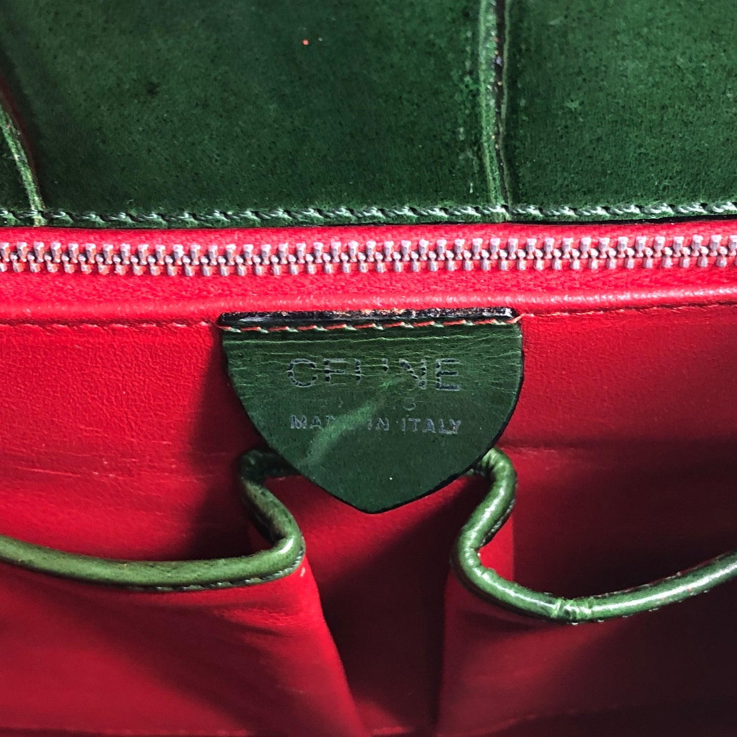 CELINE Chain Shoulder bag Green Vintage dwbc7x
