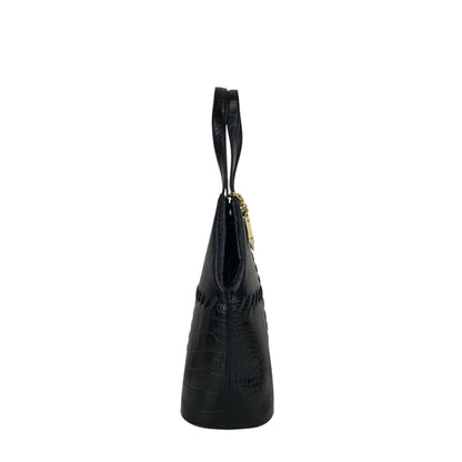 Yves Saint Laurent YSL Logo Cassandra Handbag Black Vintage hi7662