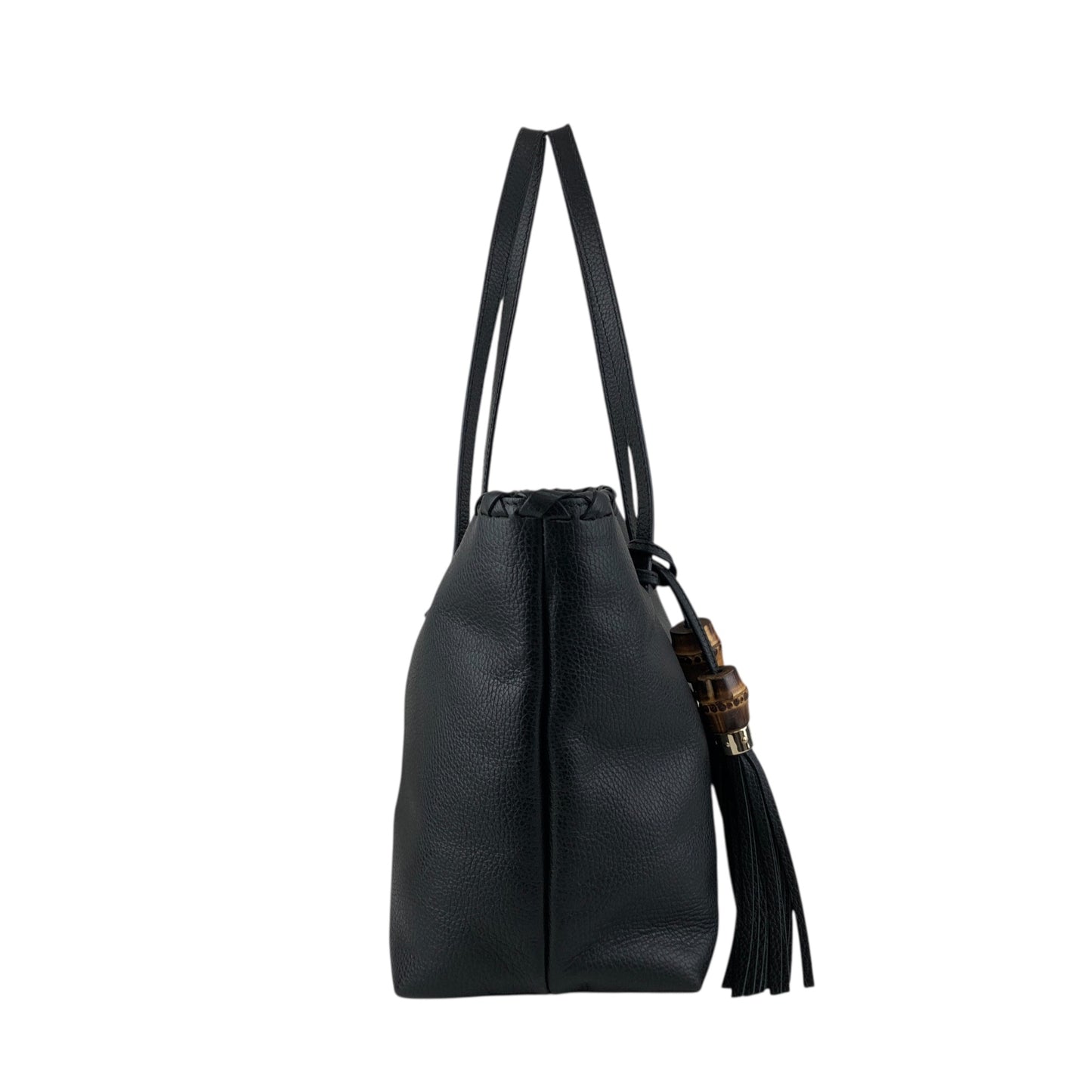 GUCCI Bamboo Totebag Black Vintage 5j436w