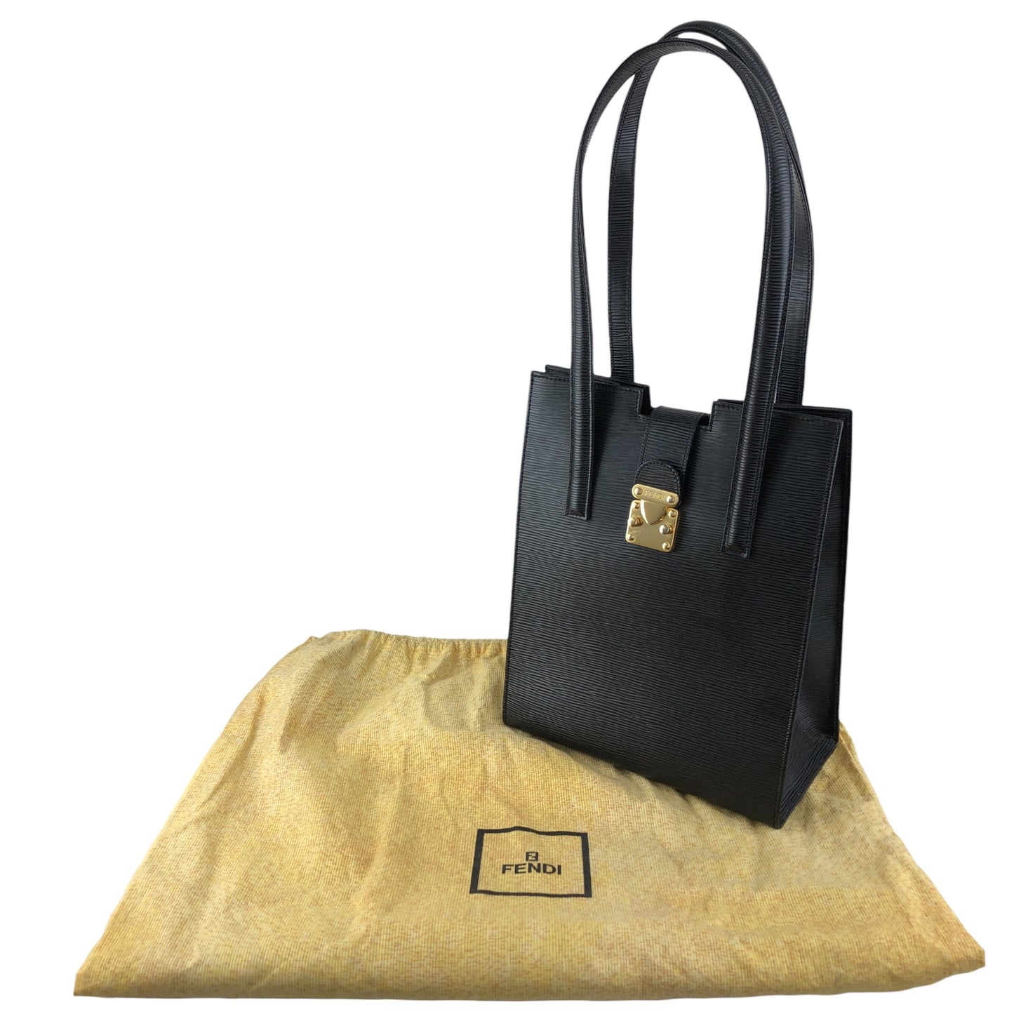 FENDI Lock Totebag Black Vintage uvsij7