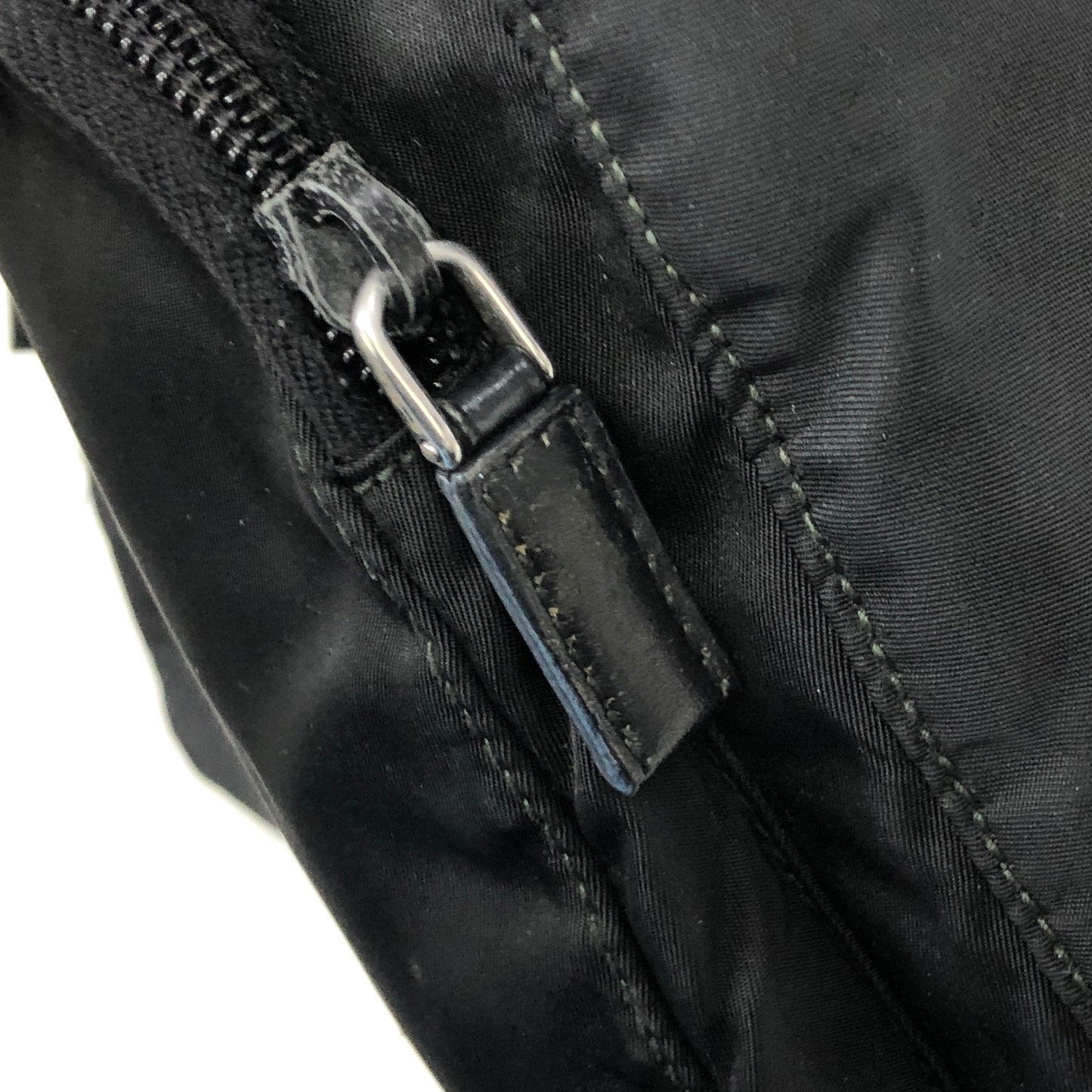 PRADA Tessuto Triangle Logo Double Pocket Shoulder bag Black Vintage se4edp