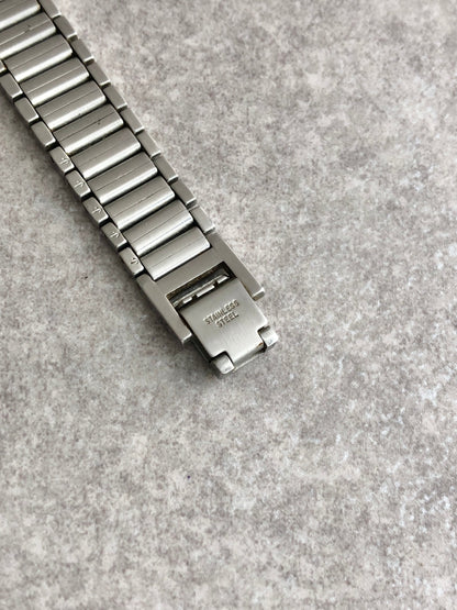 Yves Saint Laurent YSL Logo Quartz Watch Silver×Gold 5421-H04732Y Vintage ipgkvu