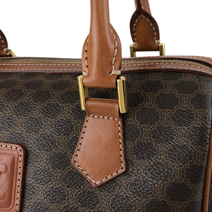 CELINE Macadam Triomphe Handbag Brown Vintage kavesa