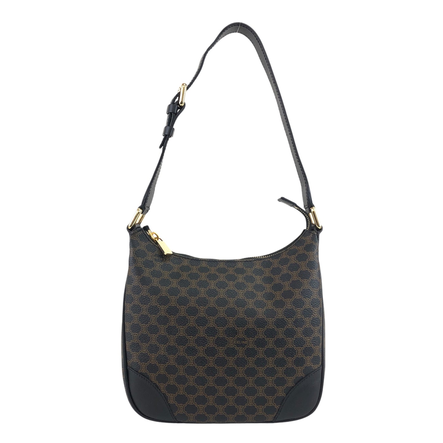 CELINE Macadam Shoulder bag Black Vintage kibhz7