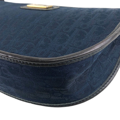 Christian Dior Trotter Shoulder bag Navy Vintage ahnifn