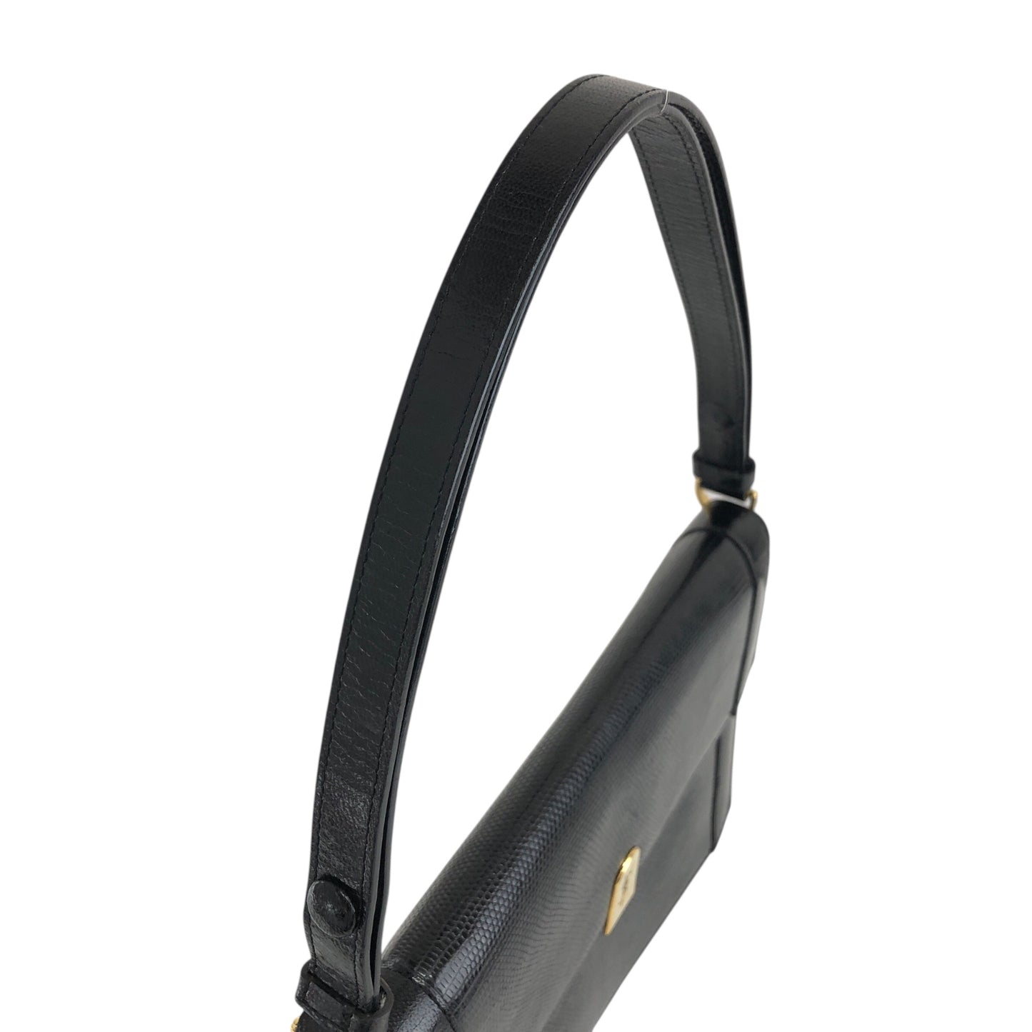 Yves Saint Laurent YSL Logo Handbag Shoulder bag Black Vintage 5nbvi3
