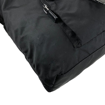 PRADA Tessuto Triangle Logo Front Pocket Two-way Handbag Shoulder bag Black Vintage kuap33