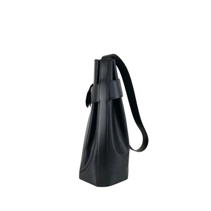 LOUIS VUITTON Epi Drawstring Shoulder bag Black Vintage b75b8t
