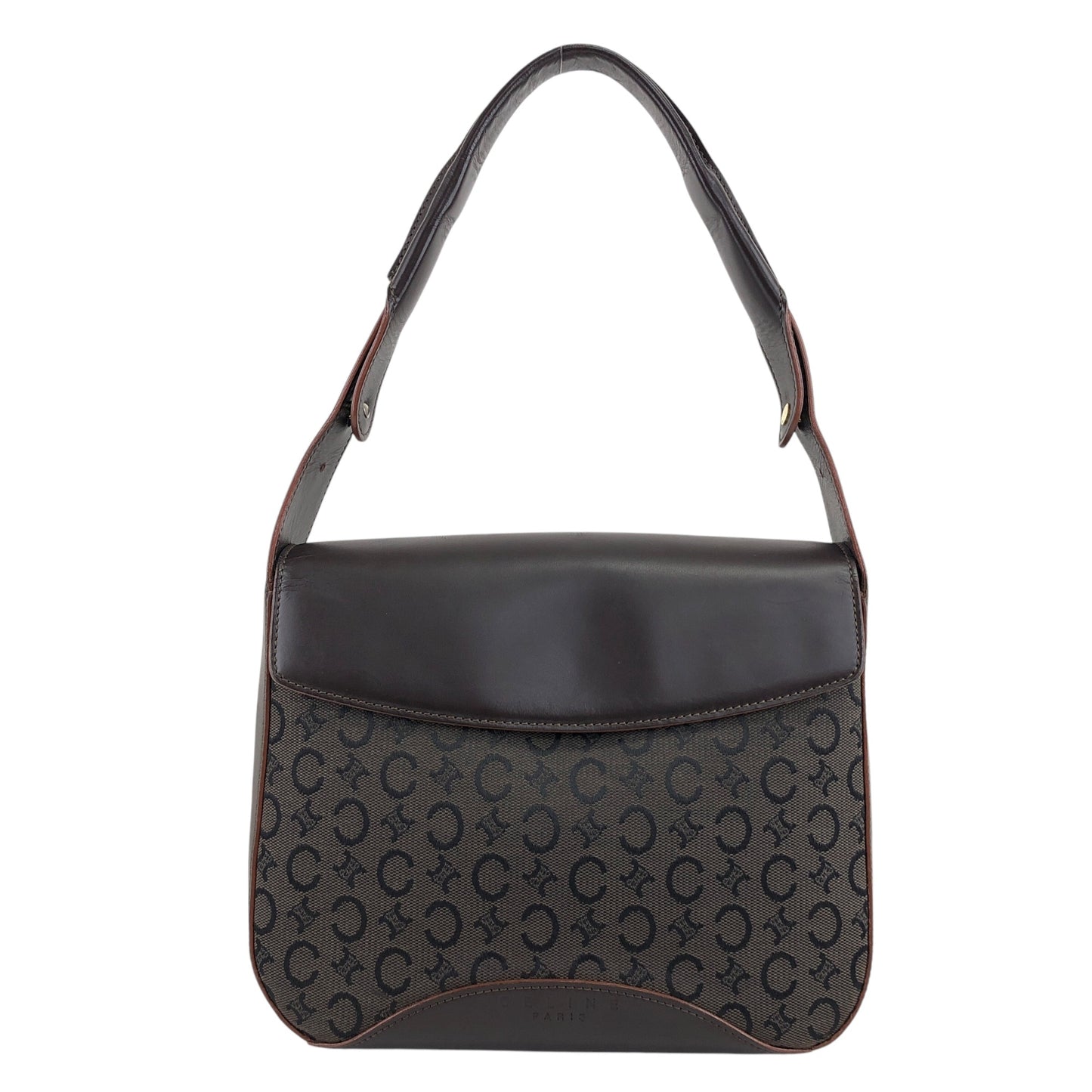 CELINE CMacadam Shoulder bag Hobobag Brown Vintage psiyb3