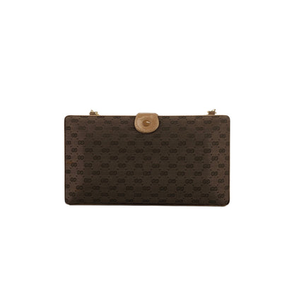 GUCCI GG Logo Motif Shoulder bag Brown Vintage xfb6jw