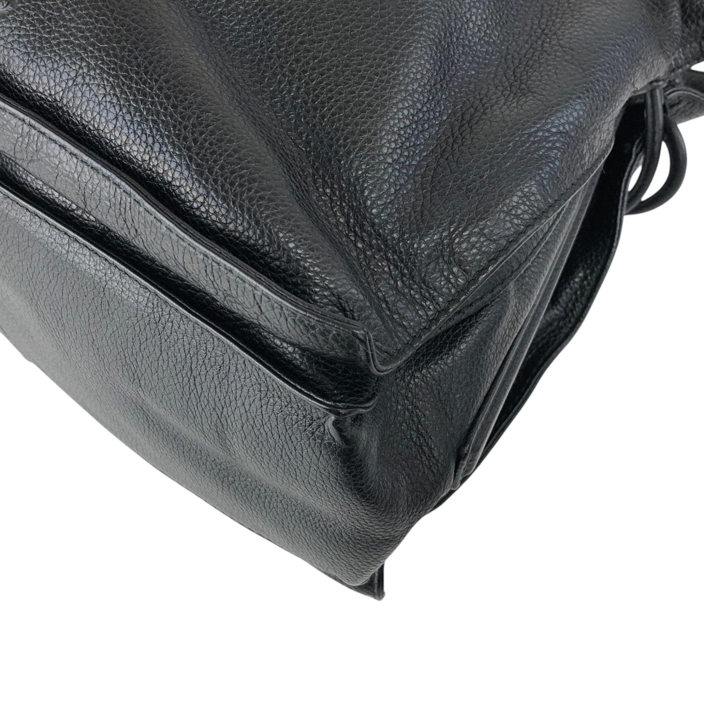 LOEWE Anagram Drawstring Shoulder bag Black Vintage t3naju