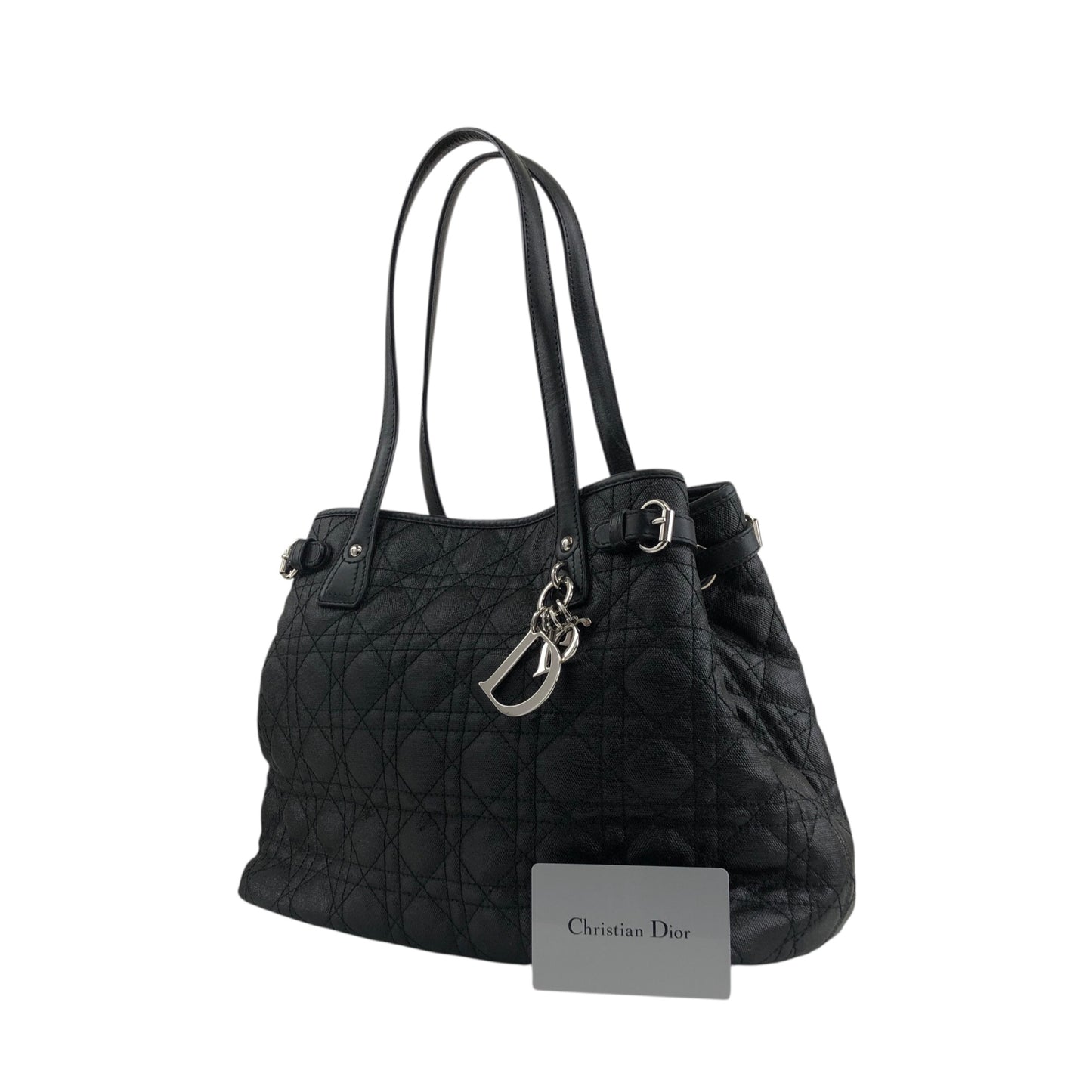 Christian Dior Cannage Totebag Black Vintage y5d2m6