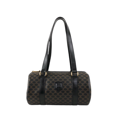 CELINE Macadam Blason Handbag Black Vintage yagsxr