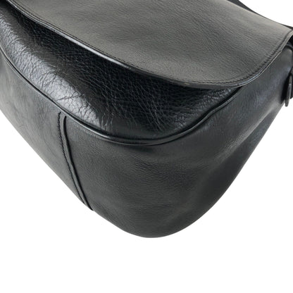 PRADA Logo Front Buckle Shoulder bag Hobobag Black Vintage m5w8bc