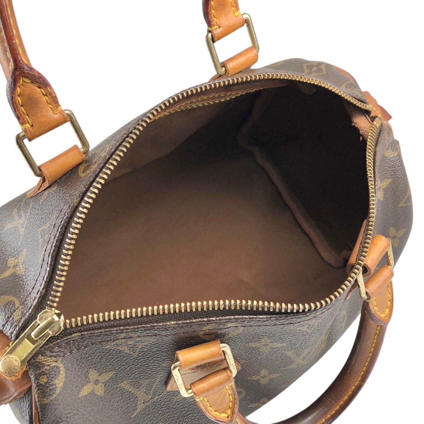 LOUIS VUITTON Monogram Small Boston bag Brown Vintage pg4nya