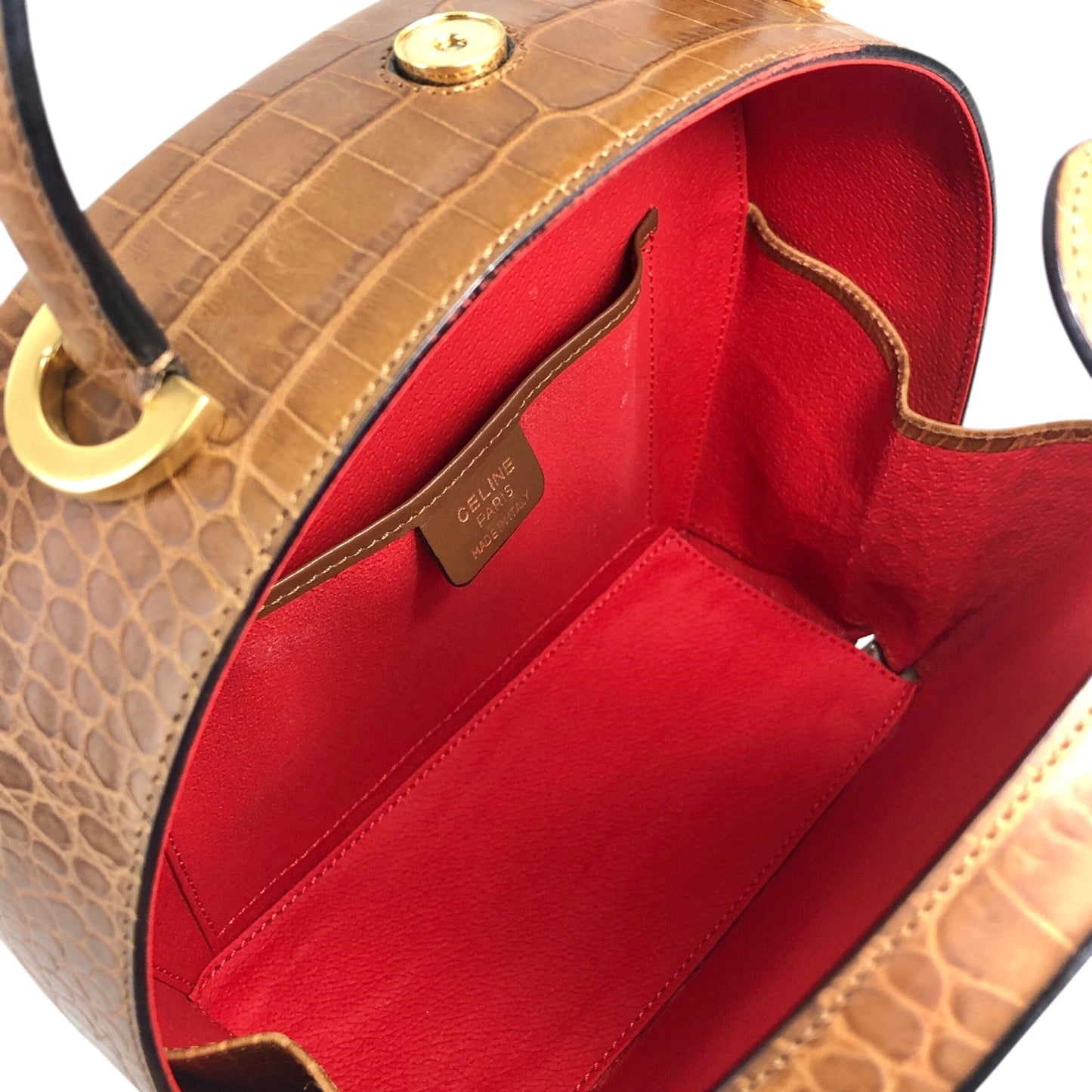 CELINE Handbag Brown Vintage wnfv7n