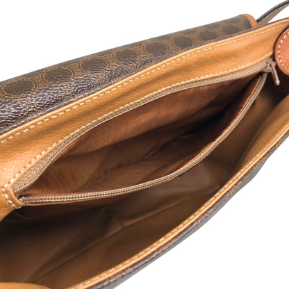 CELINE Macadam Blason Shoulder bag Brown Vintage hpe7an