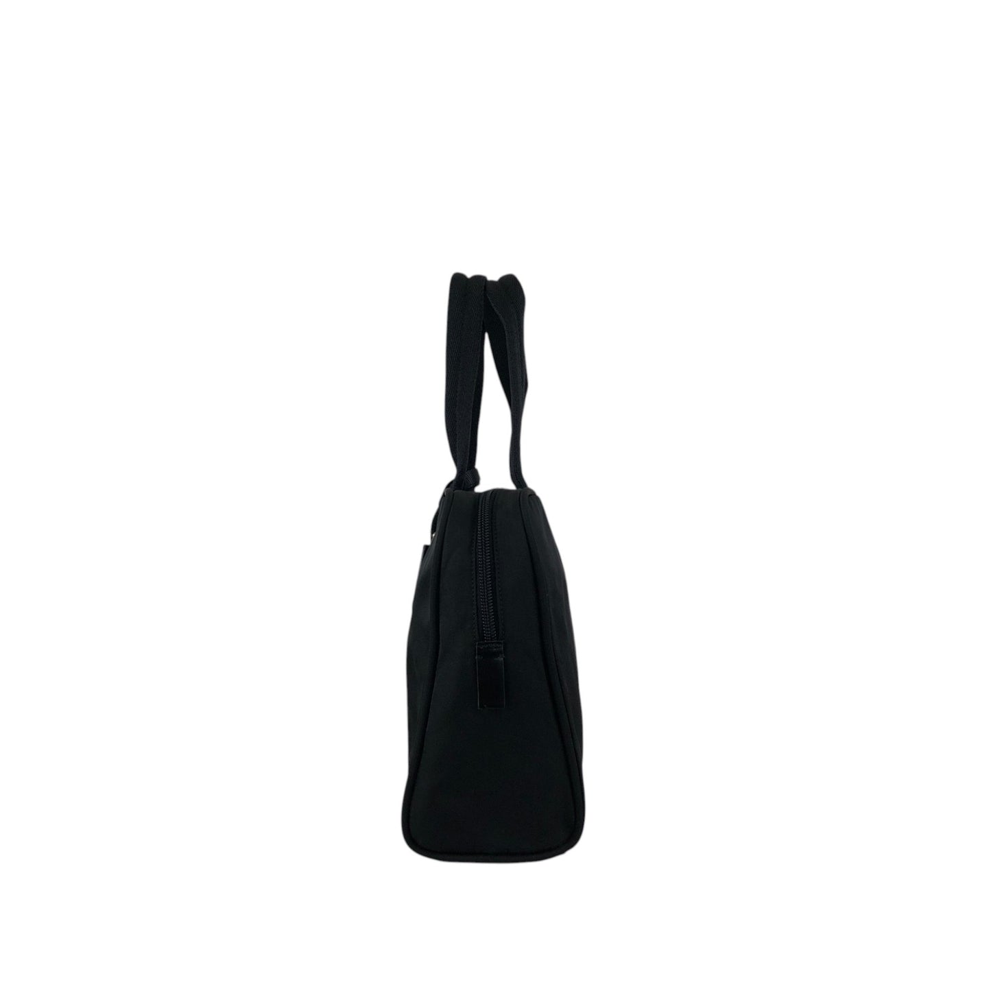 PRADA Tessuto Triangle Logo Padlock Handbag Black Vintage u7mkdg