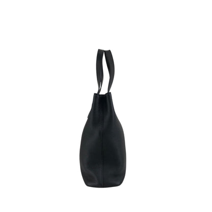 BURBERRY Logo Handbag Black Vintage w33ucy