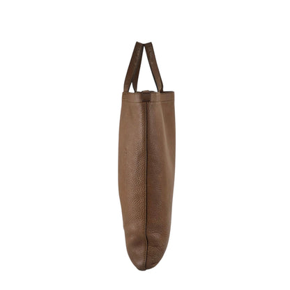 GUCCI Logo Embossed Totebag Brown Vintage 7tbu4m