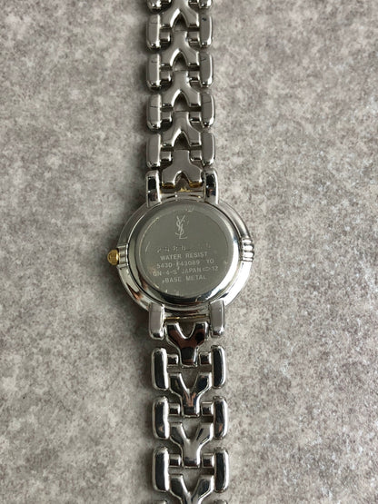 Yves Saint Laurent YSL Logo Watch Gold Vintage znz68y