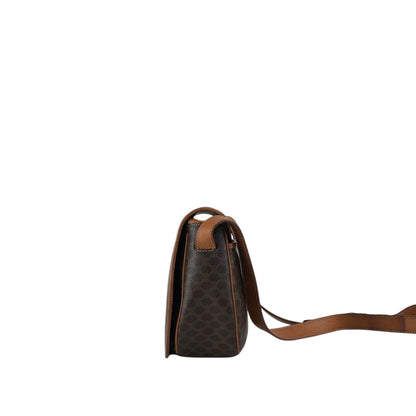 CELINE Macadam Blason Shoulder bag Brown Vintage t248x8