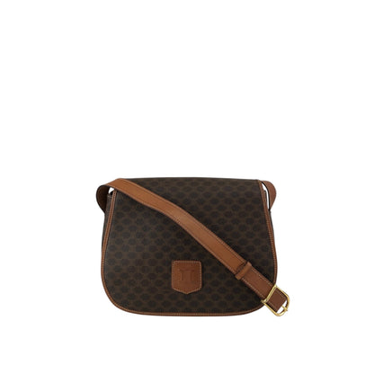 CELINE Macadam Blason Shoulder bag Brown Vintage hpe7an