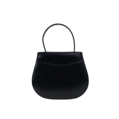 CELINE Front Buckle Two-way Handbag Shoulder bag Black Vintage htie7e