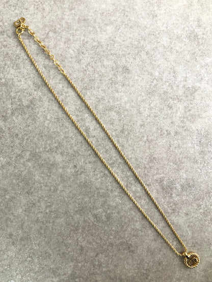 Christian Dior CD Logo Motif Necklace Gold Vintage 7z7frb