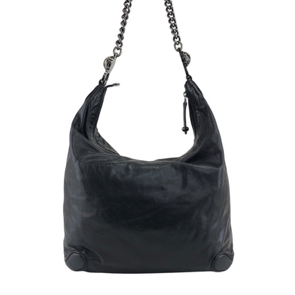 GUCCI Chain Shoulder bag Black 228560 Vintage hxuxav