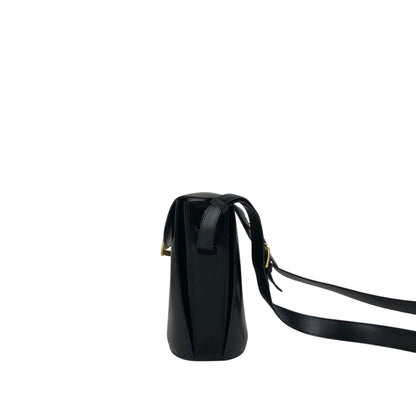 CELINE Circle Logo Shoulder bag Black Vintage kfiinf