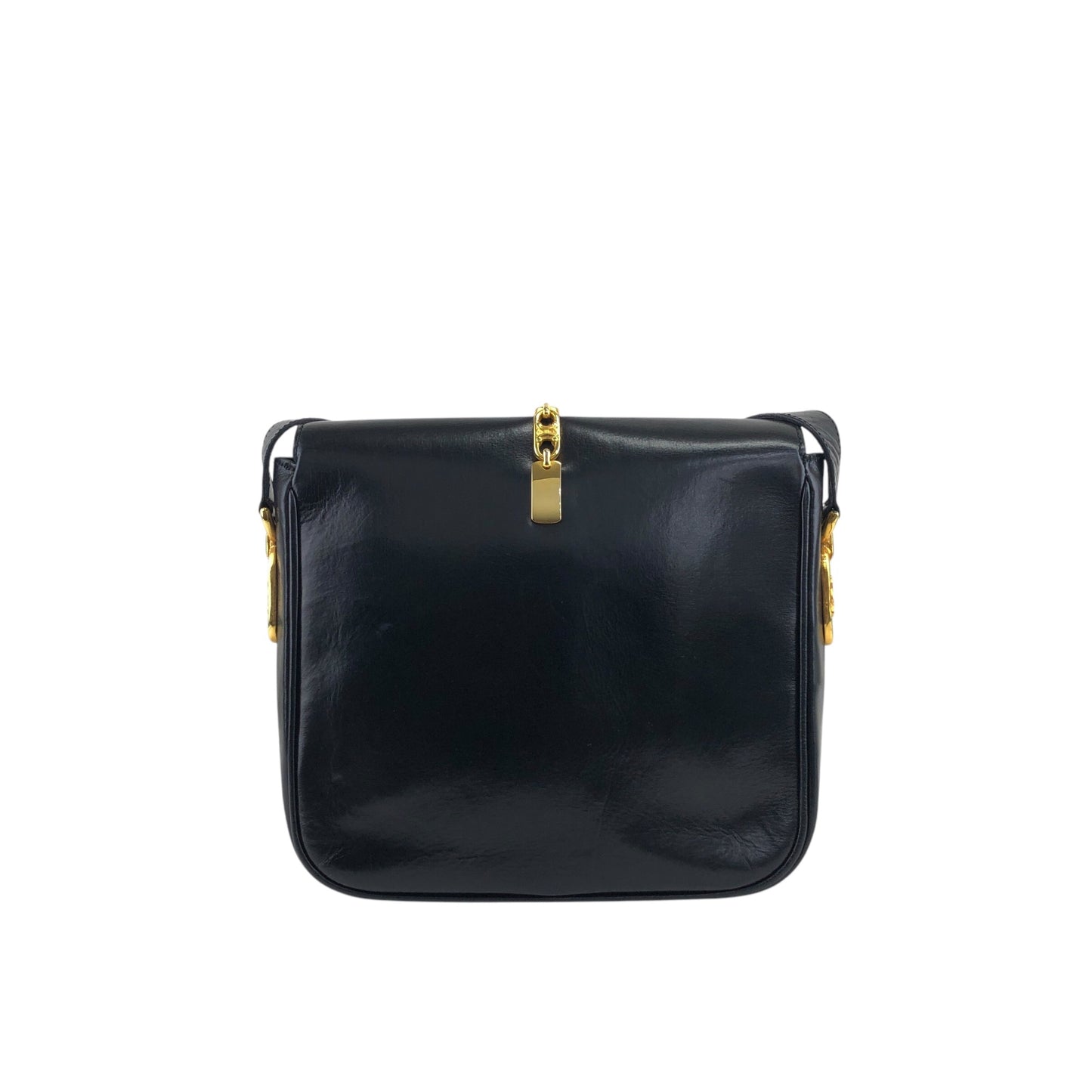 CELINE Blason Shoulder bag Black Vintage pjta3r