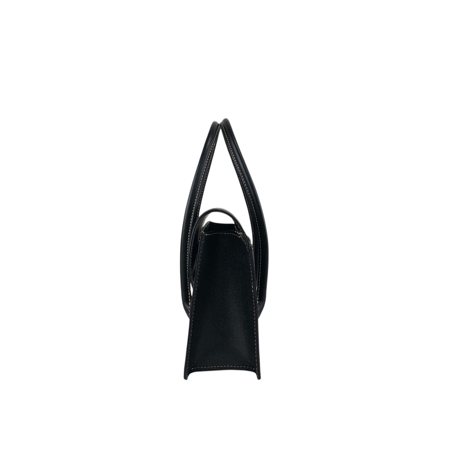 BURBERRY Logo Handbag Black Vintage 3ziibs