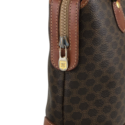 CELINE Macadam Blason Handbag Brown Vintage yry5hb