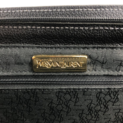 Yves Saint Laurent YSL Logo Cassandra Handbag Black Vintage chw7jf