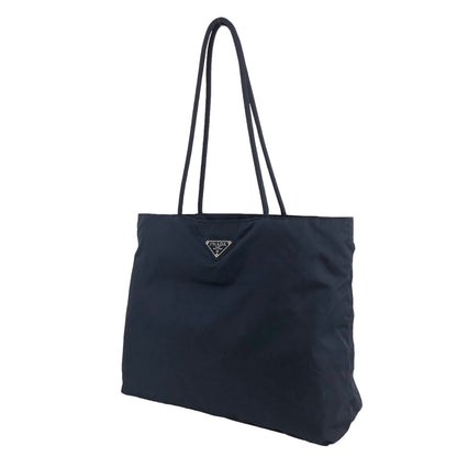 PRADA Triangle Logo Handbag Totebag Navy Vintage 7s5abw