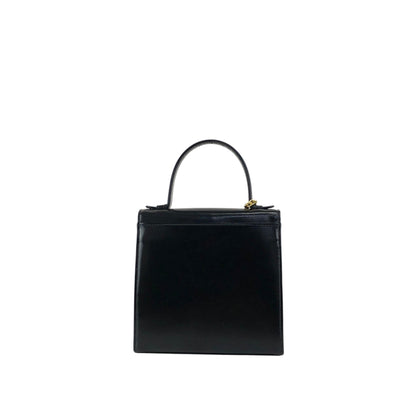 Yves Saint Laurent YSL Logo Charm Two-way Handbag Shoulder bag Black Vintage gmjhfk